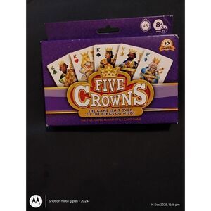 Five Crowns Card Game Set | Rummy Style Family Game with 5 Suits